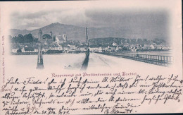 Rapperswyl SG Mit Dreiländerstein Und Bachtel (31.12.1898) - Rapperswil-Jona