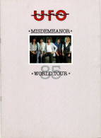 UFO Misdemeanor World Tour 1985. Programa Gira - Bellas Artes, Ocio