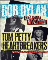 Bob Dylan With Tom Petty And The Heartbreakers. Temples In Flames European Tour 1987. Programa Gira - Bellas Artes, Ocio