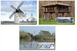 Spain 2014 - Arquitectura Rural Carte Maximum Set - Windmills