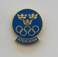@ Athens 2004 Olympic Games - Sweden Dated NOC Pin - Jeux Olympiques