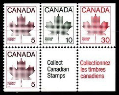 Canada (Scott No. 945a - Feuille D'érable / Maple Leaf) [**] Carnet / Booklet - Einzelmarken