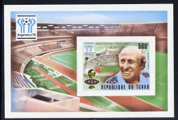 Tchad Chad Bloc Surch. Ovpt Non Dentelé Imperf Football CM 78 ** - 1978 – Argentina