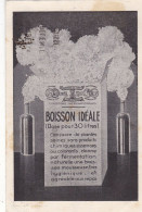 SANTE. CPA PUBLICITE" LA BOISSON IDEALE " POUR 1937.LABORATOIRE DESCHAMPS .PARIS 1 RUE DES PYRENEES . ANNEE 1937 + TEXTE - Gesundheit