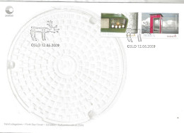 Norway 2009 Cultural Monument Year, Kurer Radio, Telephone Bos.  Mi 1691-1692 FDC - Covers & Documents