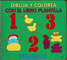 Dibuja Y Colorea Con El Libro Plantilla. Números - Boek Voor Jongeren & Kinderen