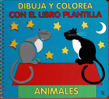 Dibuja Y Colorea Con El Libro Plantilla. Animales - Libri Per I Giovani E Per I Bambini