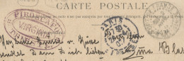MARTINIQUE - MISDIRECTED PC SENT FROM FORT DE FRANCE TO TRIESTE INSTEAD OF VIENNA -  "PIROSCAFO VIRGINIA" - 1907 - Cartas & Documentos