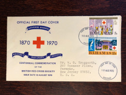 BAHAMAS  FDC COVER 1970 YEAR RED CROSS HEALTH MEDICINE STAMPS - 1963-1973 Interne Autonomie