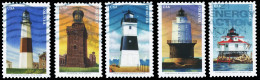 Etats-Unis / United States (Scott No.5621-25 - Mid-Atlantic Lighthouses) (o) Set Of 5 - Used Stamps
