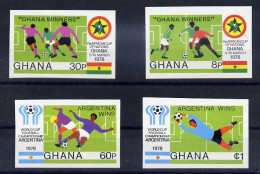 Ghana Série Complète Non Dentelé Imperf Football CM 78 ** - 1978 – Argentine