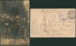Camp De Soltau - Carte Photo (Prisonnier) Expédié Du Camp + Censure > Paris - Kriegsgefangenenpost