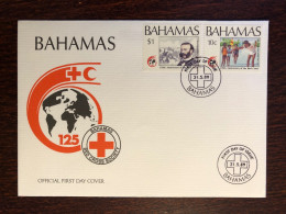 BAHAMAS  FDC COVER 1989 YEAR RED CROSS DUNANT HEALTH MEDICINE STAMPS - Bahamas (1973-...)