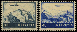 SCHWEIZ BUNDESPOST 506/7 **, 1948, Flugzeug über Landschaften, Pracht, Mi. 70.- - Unused Stamps