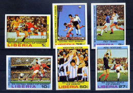 Liberia Série Complète Non Dentelé Imperf Football CM 78 ** - 1978 – Argentina