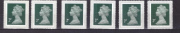 GRANDE BRETAGNE - Type Machin -  2p Vert - Code (no Code)+ M12L-M14L-M15L-M16L-M19 -  Timbres Neufs ** / MNH - Machin-Ausgaben