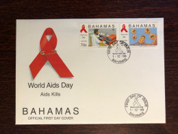 BAHAMAS  FDC COVER 1995 YEAR AIDS SIDA HEALTH MEDICINE STAMPS - Bahamas (1973-...)