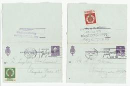 1943 & 1944 CHURCH CRUSADER Labels ST STEPHEN'S Parish LETTTERCARDS Postal Stationery DENMARK Christmas Religion - Enteros Postales