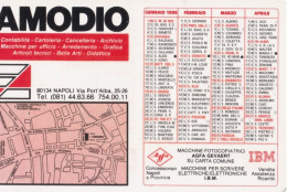 Calendarietto - Amodio - Macchine Per Ufficio - Napoli - Anno 1986 - Petit Format : 1981-90