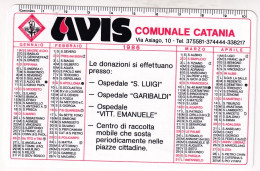 Calendarietto - AVIS - Comune Di Catania - Anno 1986 - Petit Format : 1981-90