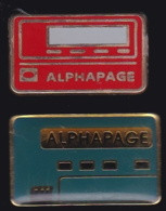 65927-Lot De 2 Pin's- France-telecom.Orange.Alphapage.Telephone.le Rouge Est Doré 24 Carats. - France Telecom