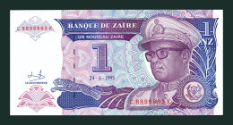 # # # Banknote Zaire 1 Nouveau Zaire 1992 (P-52) UNC # # # - Zaire