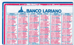Calendarietto - Banco Lariano - Anno 1986 - Petit Format : 1981-90
