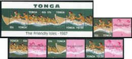 DEP5 Tonga 668/71 + HB 9  1987  MNH - Tonga (1970-...)