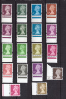 GRANDE BRETAGNE - Type Machin -  Divers -  Lot De 18 Timbres Neufs ** / MNH - Série 'Machin'