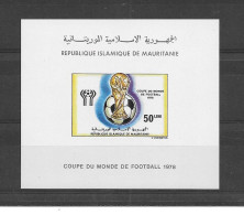 Mauritanie Bloc Non Dentelé Imperf Football CM 78 ** - 1978 – Argentine