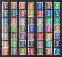 GRANDE BRETAGNE - Type Machin -  Divers -  Lot De 49 Timbres Neufs ** / MNH - Machins