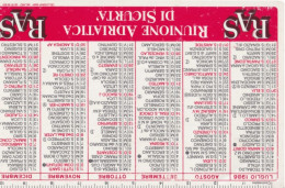 Calendarietto - RAS - Riunione Adriatica Di Sicurta - Anno 1986 - Petit Format : 1981-90