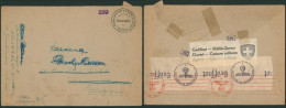 Guerre 40-45 - Camp D'interné à Ausserglas (Suisse) > Pâturages / Double Censure. - Guerre 40-45 (Lettres & Documents)