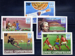 Centrafrique Central Africa Série Complète Surch. Ovpt Non Dentelé Imperf Football CM 78 ** - 1978 – Argentine