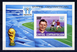 Centrafrique Central Africa Bloc Non Dentelé Imperf Football CM 78 ** - 1978 – Argentina