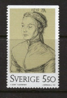 ART STICH ENGRAVING - DURER - PORTRAIT OF THE GIRL - SWEDEN SCHWEDEN SUEDE 1992 - MNH MI 1734 - Otros & Sin Clasificación