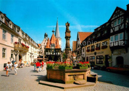 73158502 Michelstadt Marktbrunnen Rathaus Michelstadt - Michelstadt