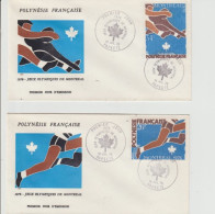 POLYNESIE. 2  FDC. N° PA 110. +N°111 // JEUX OLYMPIQUES DE MONTREAL  1976-. PAPEETE.19 JUILLET 1976 - FDC