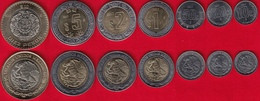 Mexico Set Of 7 Coins: 10 Centavos - 10 Pesos 2017 UNC - Messico