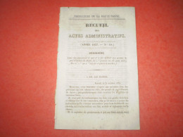 Vesoul 1837: Liste De 540 Personnes à Qui Il A été Délivré Un Permis De Port D'armes De Chasse:profession, âge, Domicile - Decrees & Laws