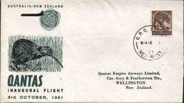 1961-Australia I^volo Qantas Australia-New Zealand Del 3 Ottobre - Aérogrammes