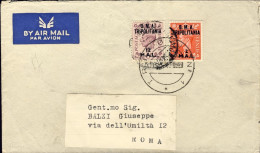 1949-Tripolitania Occupazione Inglese Cat.Sassone Euro 285, Busta Aerea Diretta  - Tripolitania