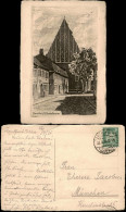 Frankfurt (Oder) Alte Nikolaikirche, Straße - Künstlerkarte 1926 - Frankfurt A. D. Oder