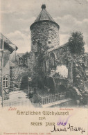 7630 LAHR, Storchenturm, Neujahrskarte 1904 - Lahr