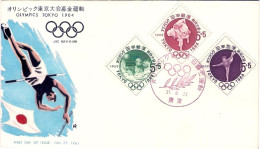 1962-Giappone Japan S.3v."Preolimpica Tokyo1964" Su Fdc - FDC