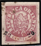 Uruguay 27 1866 Escudo Shield Usado - Uruguay