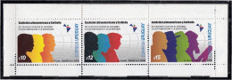 Uruguay 2373/75 2008 Coalición Latinoamericana Y Del Caribe Contra El Racismo  - Uruguay