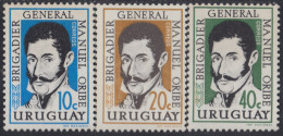 Uruguay 682/84 1961 Brigadier General Manuel Oribe MNH - Uruguay