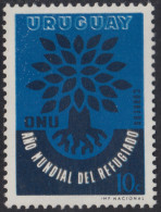 Uruguay 678 1960 Tipo Bg Año Mundial Del Refugiado MNH - Uruguay
