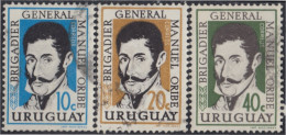 Uruguay 682/84 1961 Brigadier General Manuel Oribe Usado - Uruguay